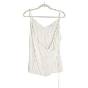 Treasure & Bond White Wrap Linen Blend Tank Top XXL